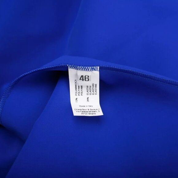 Chiara Boni La Petite Robe Amparo One-Shoulder Jersey Gown Dress Sz 10 Blue NWT - Picture 8 of 8